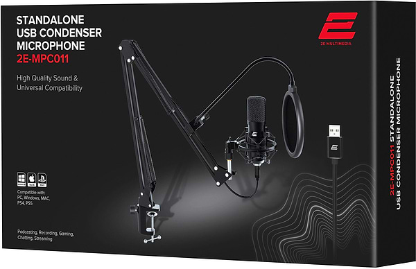 Фото - Мікрофон вокальний дротовий 2E Maono AU-A04 Streaming KIT USB (2E-MPC011)