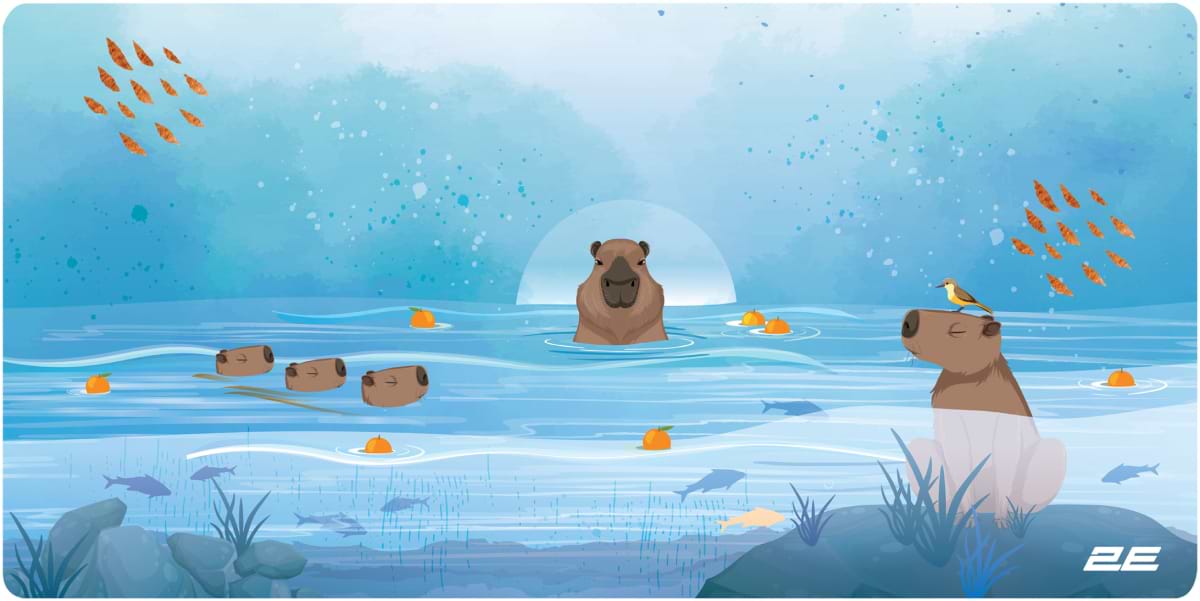 Коврик для мыши 2E CAPYBARRA L (2E-PAD-L-CAPY-BLUE) - Фото 1