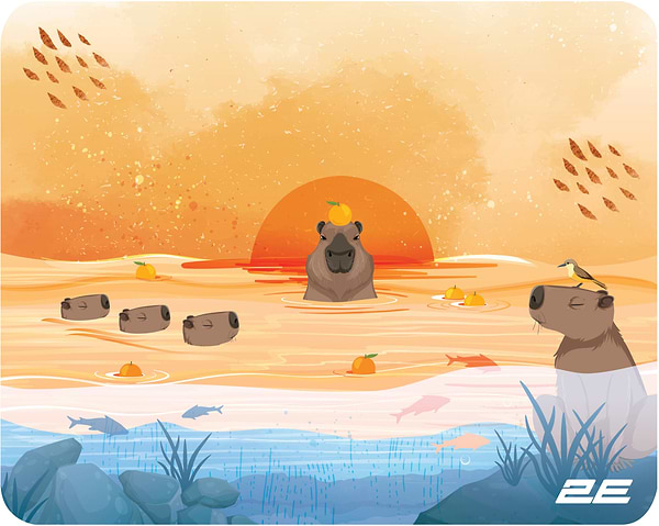 Фото - Коврик для мыши 2E CAPYBARRA S (2E-PAD-S-CAPY-YELLOW)