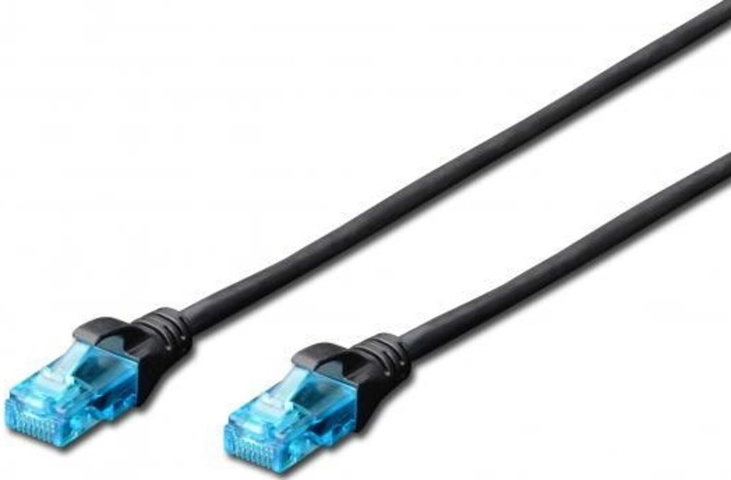 Кабель патч-корд 2E CAT 5e UTP 0.50 м 26AWG RJ45 Black (2E-PC5ECU-0.50LSZH-BL)
