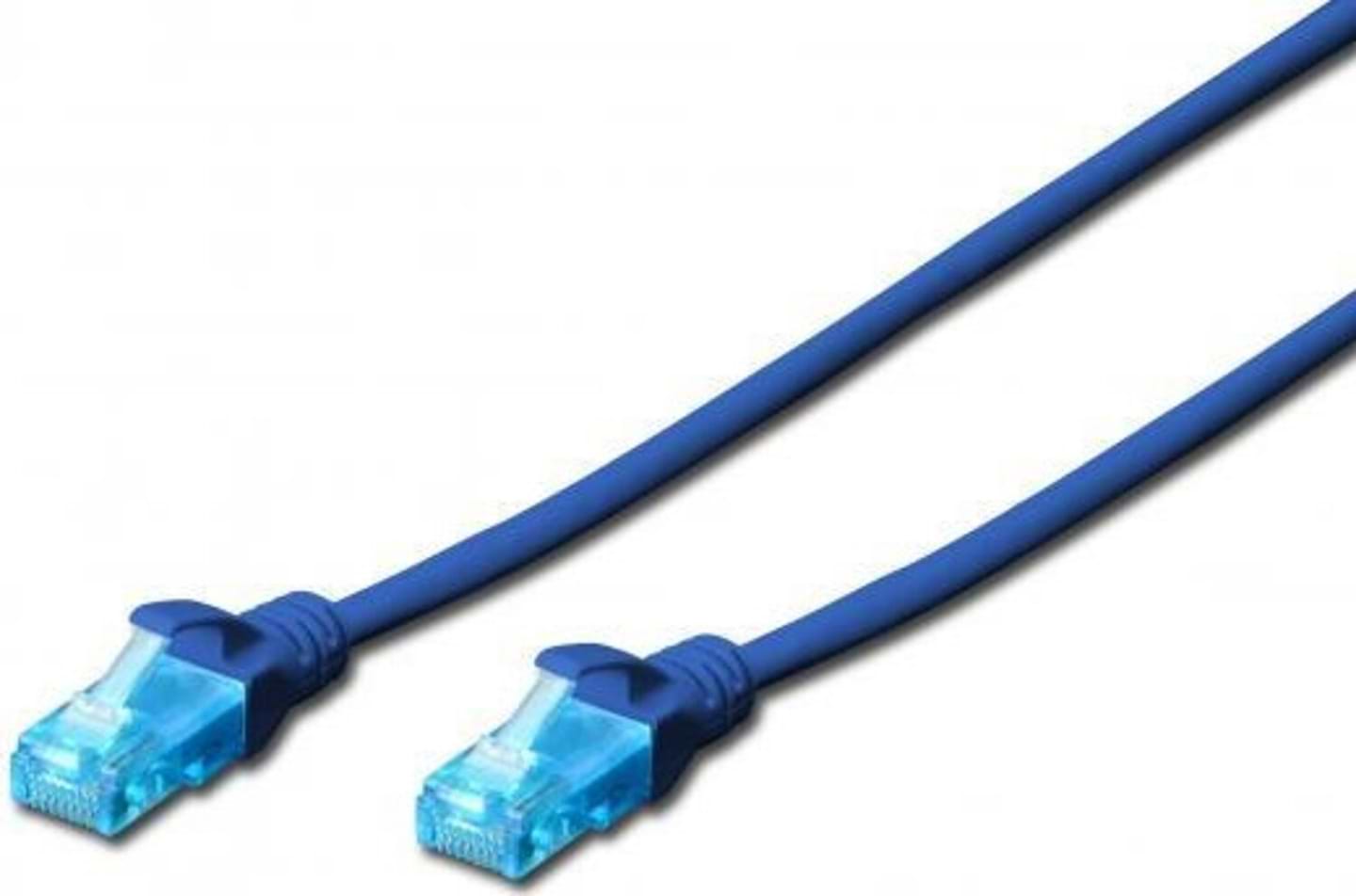 Кабель патч-корд 2E CAT 5e UTP 0.50 м 26AWG RJ45 Blue (2E-PC5ECU-0.50LSZH-BLU)