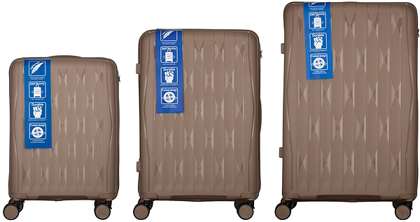 Фото - Набір валіз 2E M7979 L+M+S (2E-PP-M7979-SET3-KH)