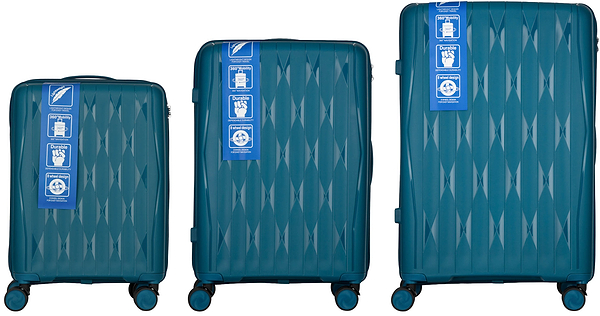 Фото - Набір валіз 2E M7979 L+M+S (2E-PP-M7979-SET3-LB)