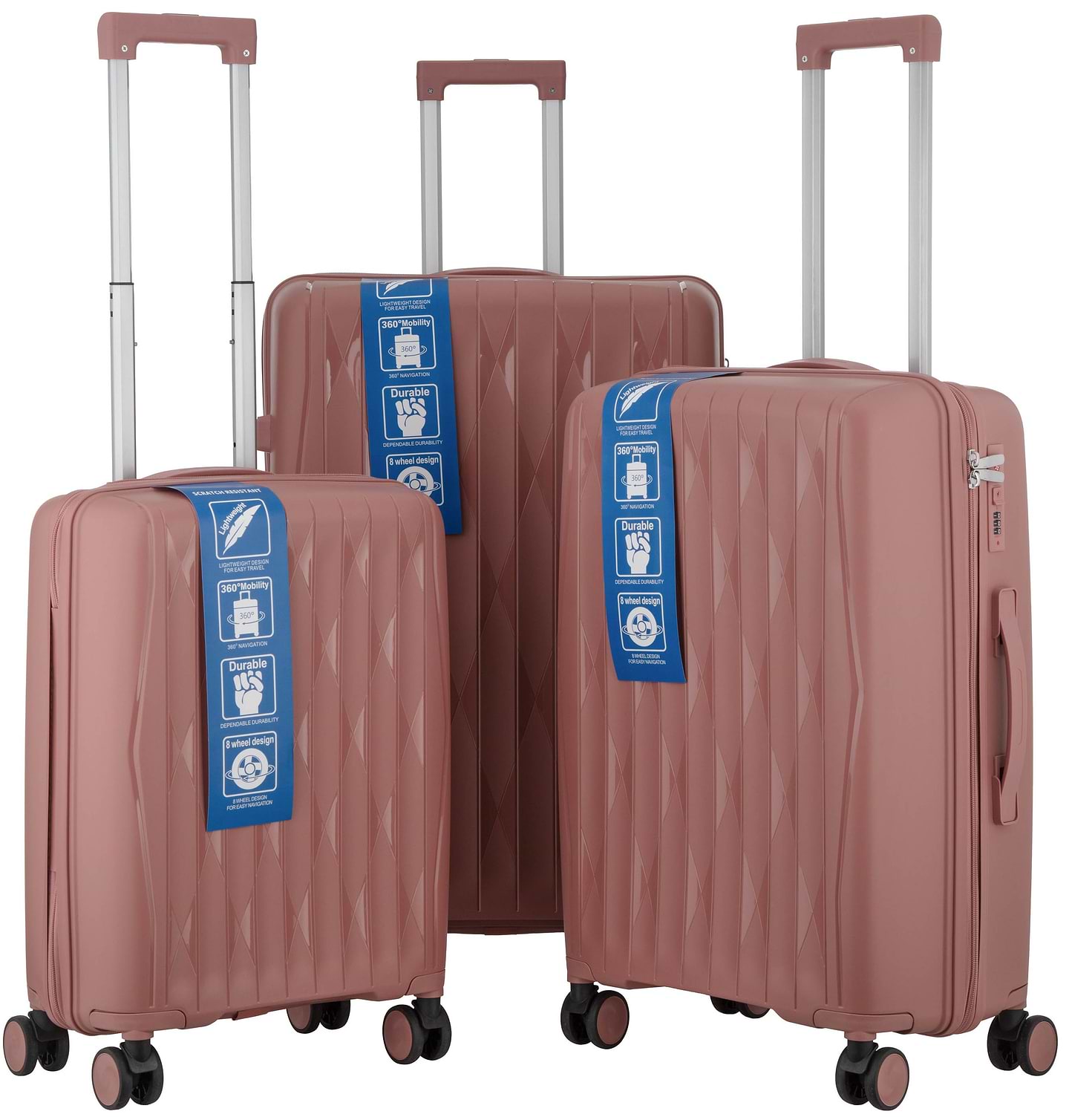 Набір валіз 2E M7979 L+M+S (2E-PP-M7979-SET3-RG)