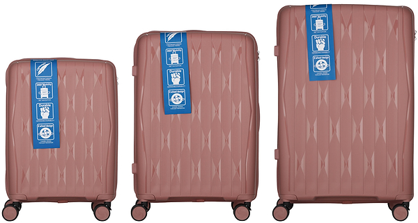 Фото - Набір валіз 2E M7979 L+M+S (2E-PP-M7979-SET3-RG)