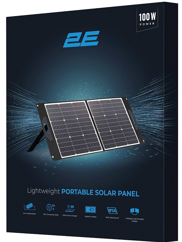 Фото - Портативная солнечная панель 2E 2E-PSPLW100