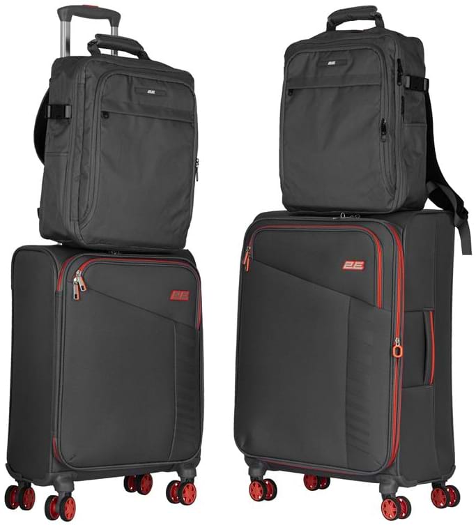 Валіза 2E Trek (M+S) + 2 рюкзаки Cabin (2E-BPET-CABIN-GR)