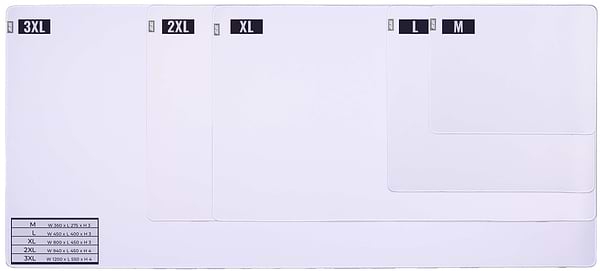 Фото - Килимок для миші ігровий 2E Gaming Pro Speed M White (2E-SPEED-M-WH-PRO)