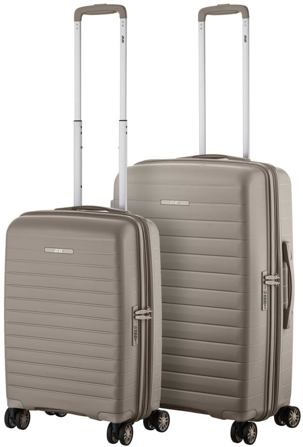 Валіза 2E Aero 2 шт. (M+S) Grey-Brown