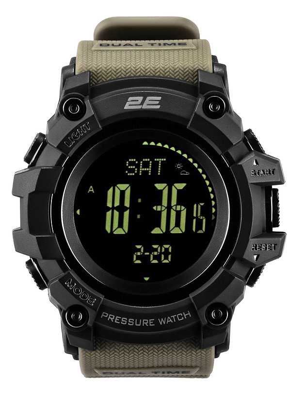 Фото - Смарт-годинник 2E Armor GT Army Green з компасом та крокоміром (2E-TCW20ARGN)
