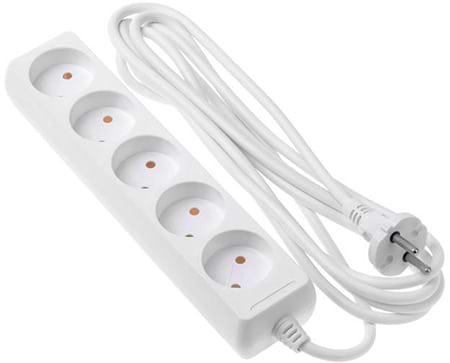 Удлинитель 220В 2E 5 розеток 1.5 м White (2E-U0510M1.5)