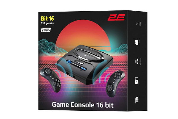 Фото - Игровая приставка портативная 2E 16bit HDMI (2 беспроводных геймпада, 913 игр)