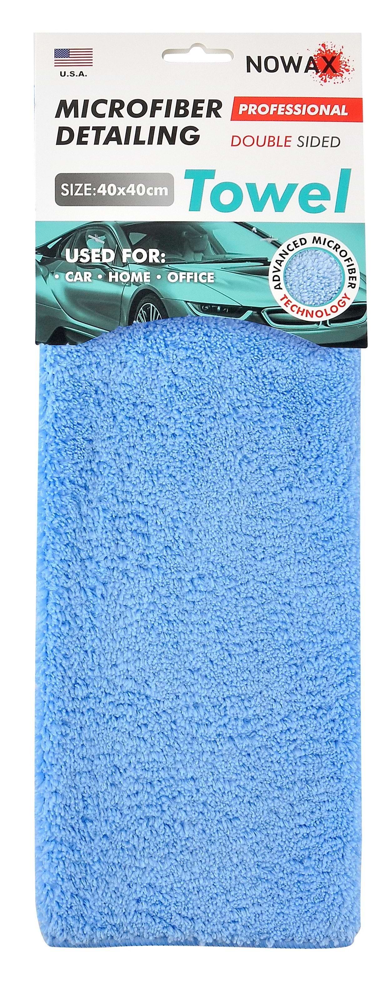 Автомобільна серветка NOWAX For Detaling double-sided 40х40 см блакитна (NX68442)