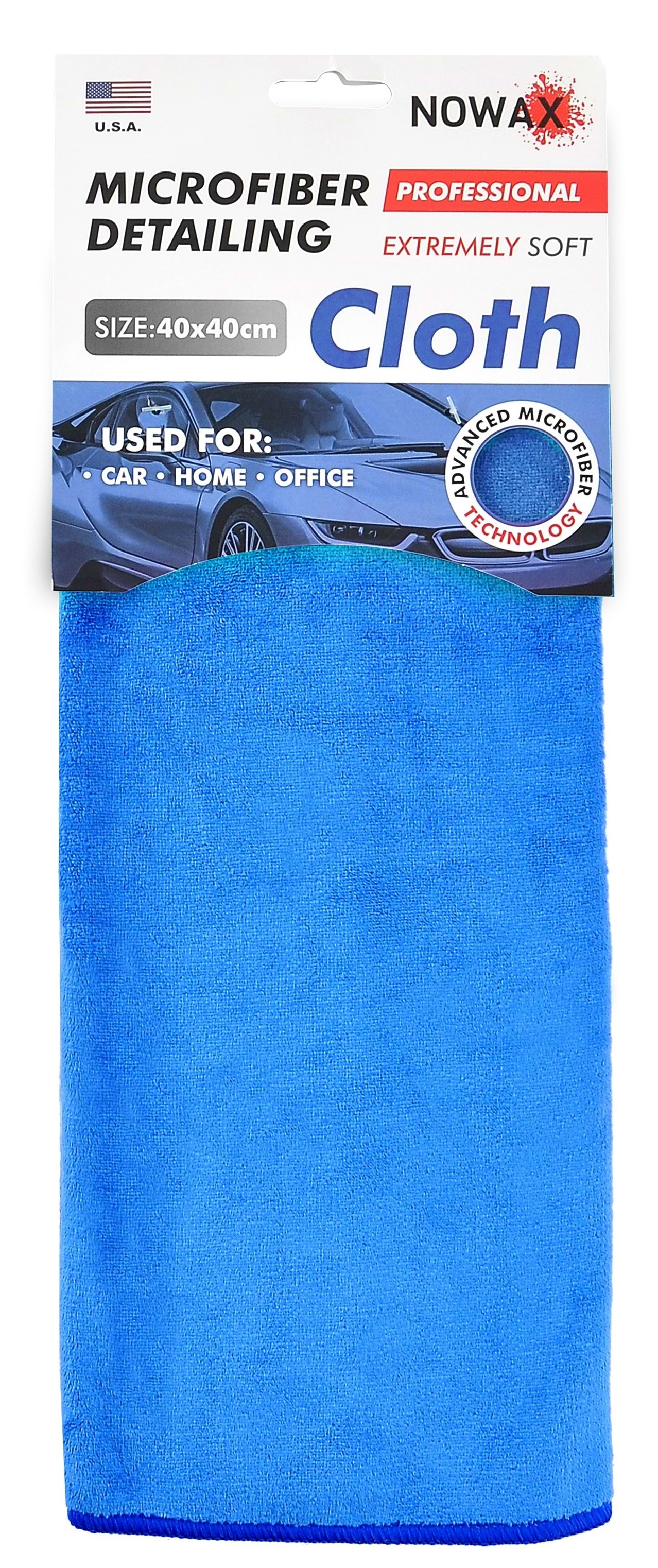 Автомобільна серветка NOWAX For Detaling ultra-soft 40х40 см синя (NX68440)