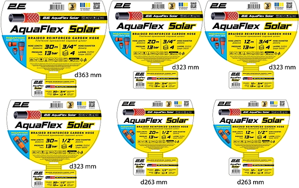 Фото - Шланг поливочний 2E AquaFlex Solar 3/4" 20м (2E-GHE34SR20)