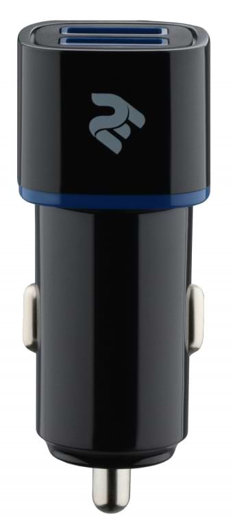 Автомобільний зарядний пристрій 2E Dual USB Car Charger Black (2E-ACR01-B)