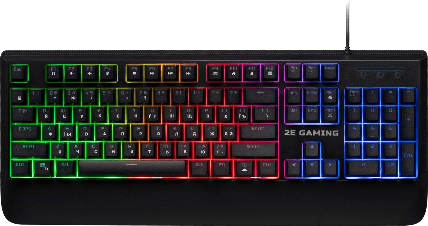 Клавиатура проводная игровая 2E KG325 LED USB Black Ukr (2E-KG325UB) - Фото 1