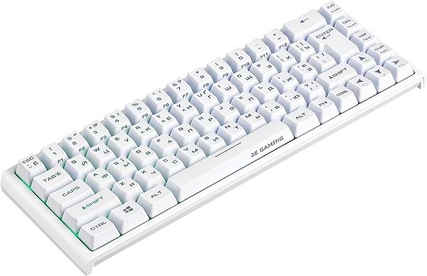 Фото - Клавиатура беспроводная игровая 2E KG360 RGB 68key WL White Ukr (2E-KG360UWT)
