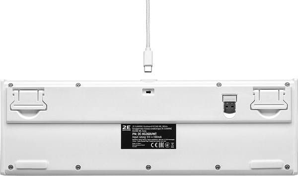 Фото - Клавиатура беспроводная игровая 2E KG360 RGB 68key WL White Ukr (2E-KG360UWT)