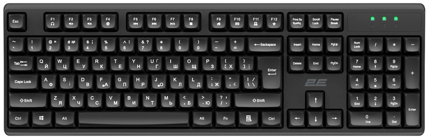 Клавиатура проводная 2E KS131 (2E-KS131UB_UA) Black