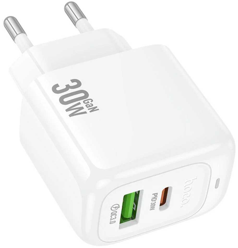 Мережевий зарядний пристрій HOCO CS55A Surplus PD30W+QC3.0 charger White (6942007631549)