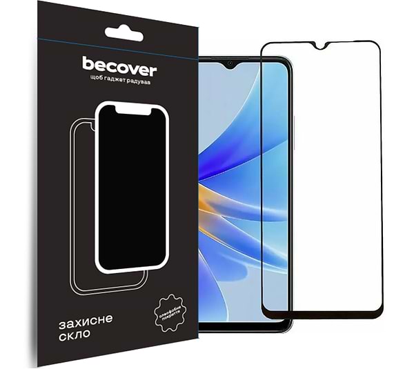 Фото - Захисне скло для смартфону BeCover Oppo A17/A17k 4G Black (709774)