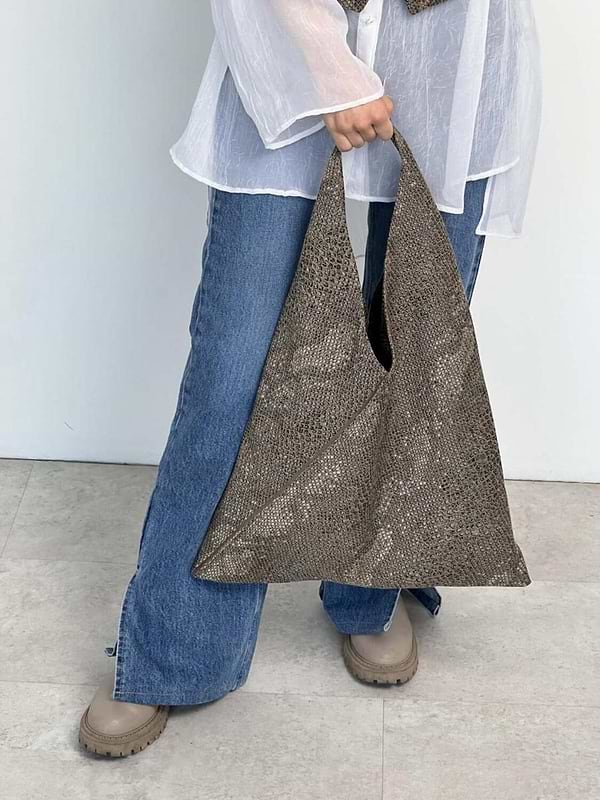 Фото - Шопер ART KNIT Python коричнева 50x60 см (037896)