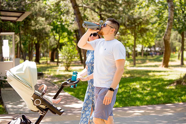 Фото - Пляшка для води UZspace 5045 Diamond 700 мл брауні коричнева