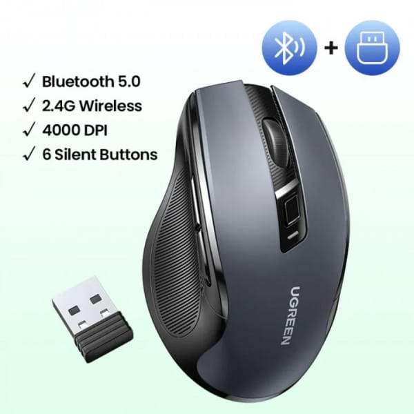 Фото - Миша бездротова UGREEN MU006 Gray (90855)