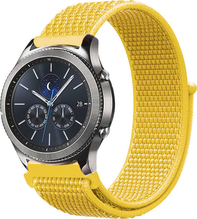 Ремінець для смарт-годинника BeCover Nylon Style for Samsung Galaxy Watch 42mm/Watch Active/Active 2 40/44mm/Watch 3 41mm/Gear S2 Classic/Gear Sport Yellow (705