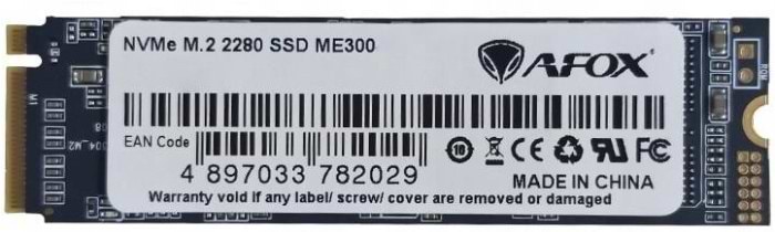 SSD-накопичувач внутрішній AFOX ME300 M.2 2280 256GB PCIe NVMe Gen 3x4 3D TLC NAND (ME300-256GN)