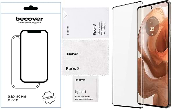Фото - Захисне скло для смартфону BeCover EDGE for Motorola Edge 50 Ultra Black (712345)