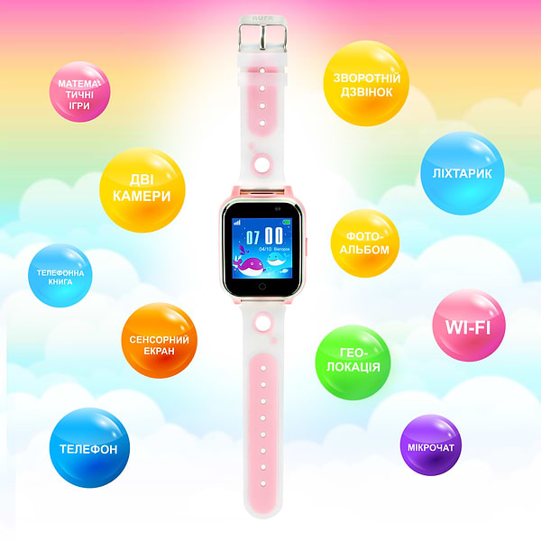 Фото - Дитячий годинник Aura A100 Tracker/WIFI Pink (AUR-A100-P)