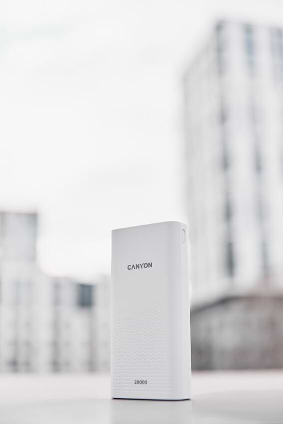 Фото - Батарея мобільна Canyon 20000mAh White (CNE-CPB2001W)