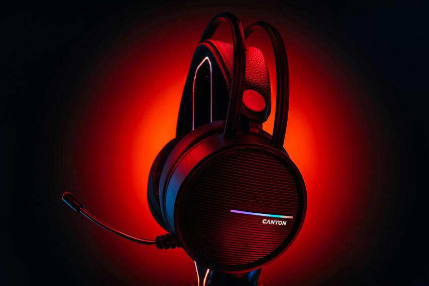 Фото - Гарнітура дротова ігрова Canyon GH-8A Black Orange (CND-SGHS8A)