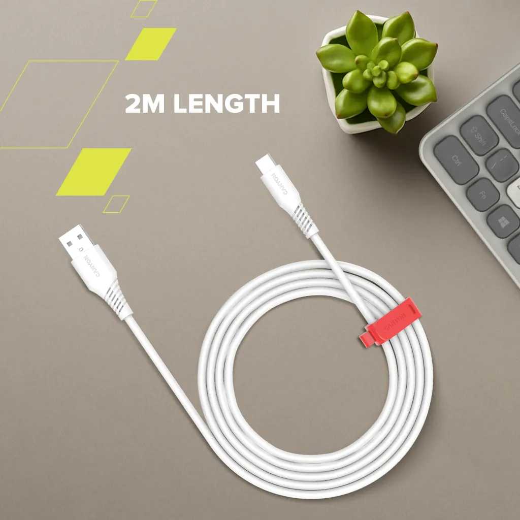 Фото - Кабель Canyon Onwire 18TP USB-A to USB-C 2m 18W TPE White (CNS-AC18SC20W)