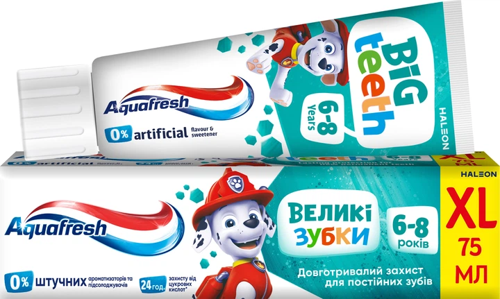 Зубная паста детская Aquafresh Мои большие зубки 75 мл (5054563205926)