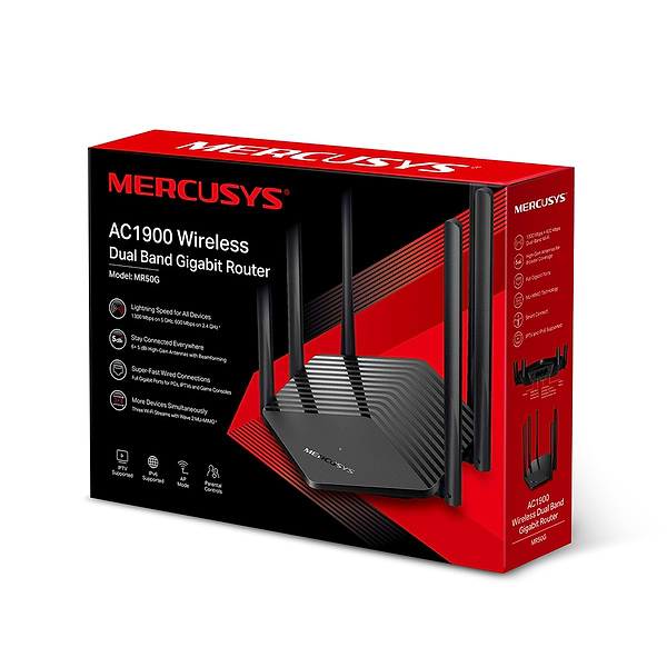 Фото - Маршрутизатор интернет WiFi5 Mercusys MR50G