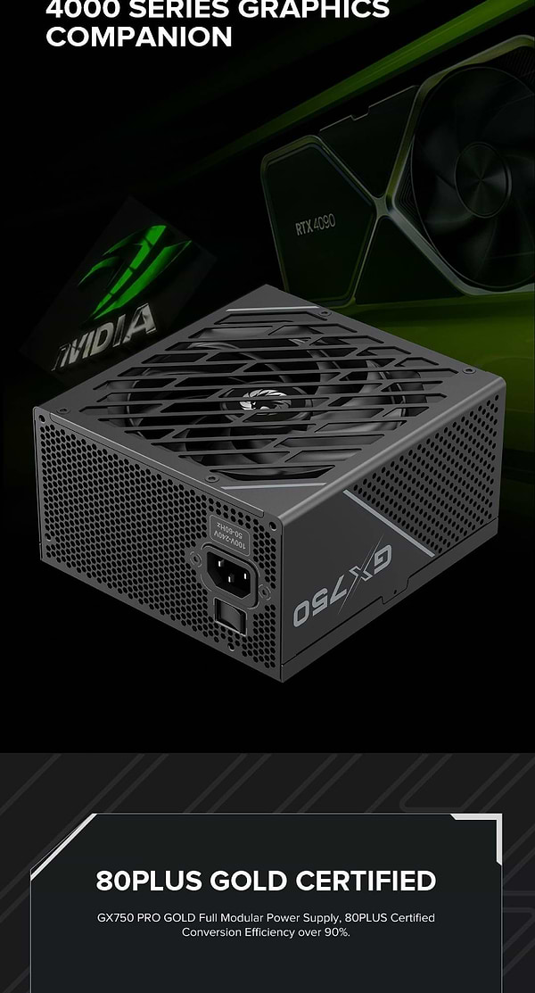 Фото - Блок живлення для ПК Gamemax ATX 750W 80 Gold (GX-750 PRO BK)