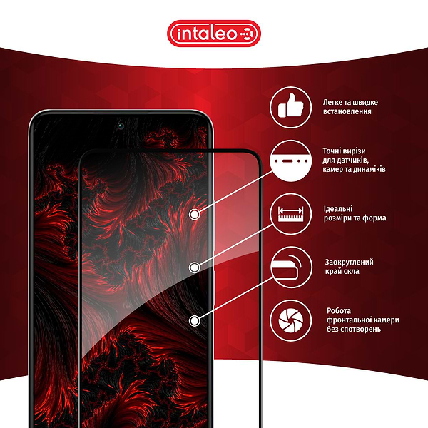 Фото - Защитное стекло для смартфона Intaleo Full Glue for Xiaomi Redmi Note 12 Black (1283126549366)