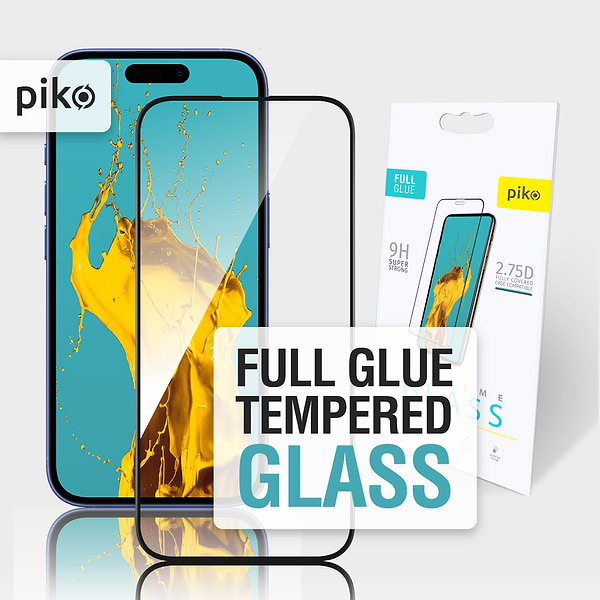 Фото - Захисне скло для смартфону Piko Full Glue for Apple iPhone 16 Plus Black (1283126593390)
