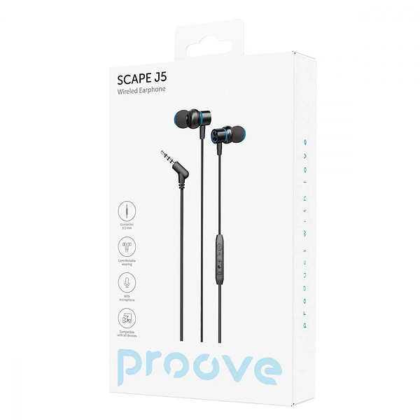 Фото - Наушники вкладыши проводные Proove Scape J5 3.5mm (WESJ50000801)