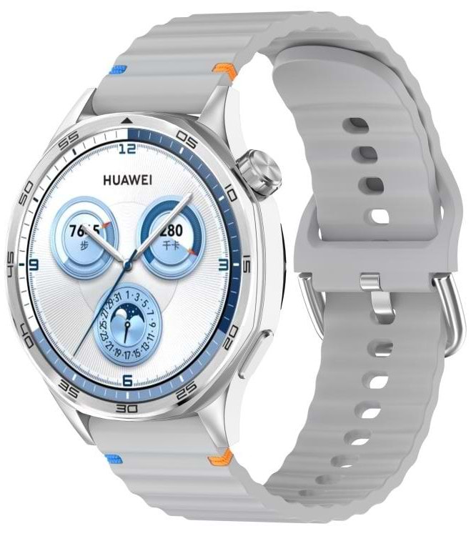 Ремешок для смарт-часов BeCover Ribbed Tape (22mm) for Xiaomi Watch 2 Pro / S4 / S3 / S1 Pro / S1 / S1 Active Lite Gray (714299)