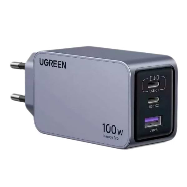 Фото - Мережевий зарядний пристрій UGREEN 3xUSB 100W GaN (2xType-C+USB-A) Nexode Pro Gray X757 (25874)