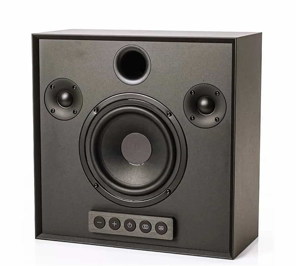 Фото - Акустична система стаціонарна MOREL Hogtalare - Black Cabinet With Red Grill (EU)