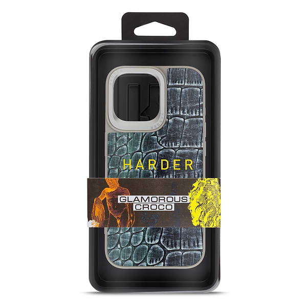 Фото - Чохол для смартфону Harder Glamorous Croco for Apple iPhone 14 Pro Max Grey Green (ARM76773)