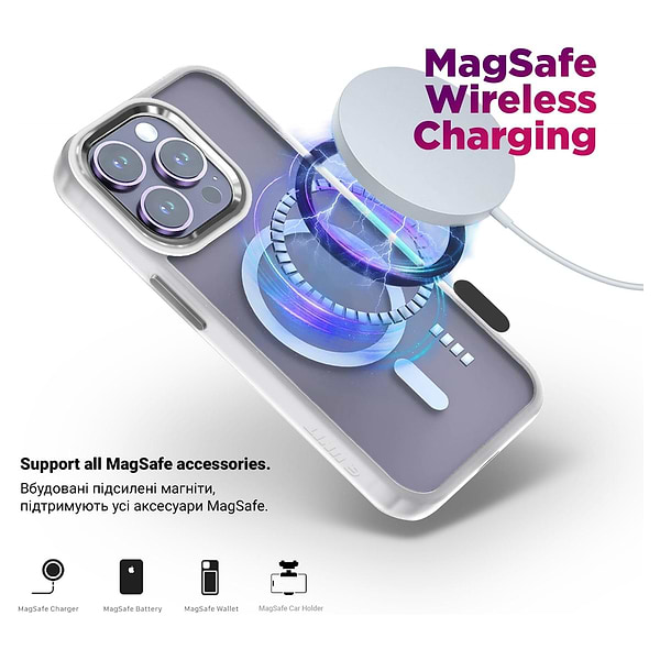 Фото - Чохол для смартфону Armorstandart Unit MagSafe for Samsung S24 Matte Clear Silver (ARM74861)