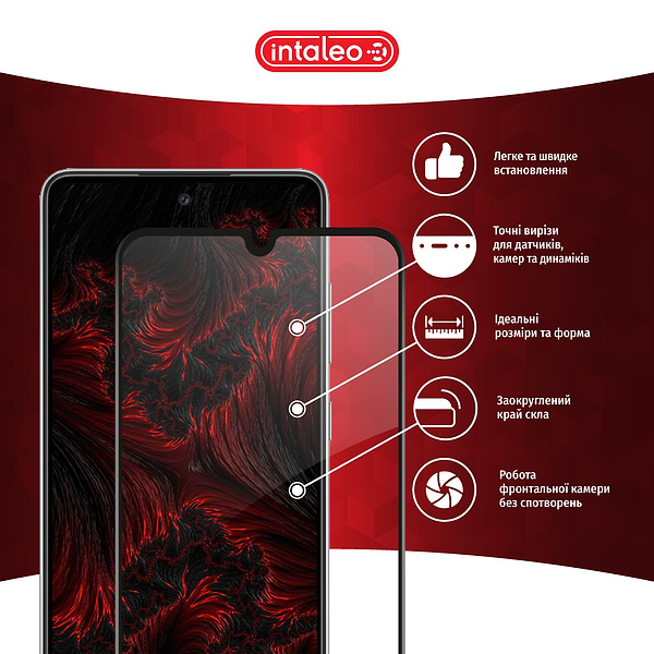 Фото - Защитное стекло для смартфона Intaleo Full Glue for Samsung A25 5G Black (1283126574931)
