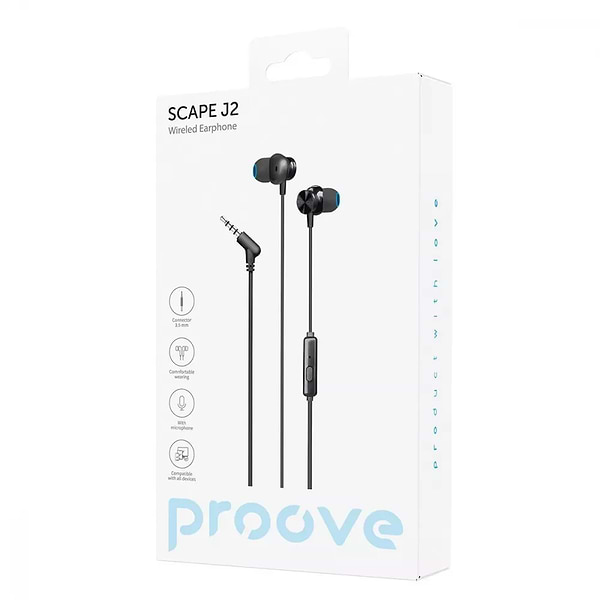 Фото - Навушники вкладиші дротові Proove Scape J2 3.5mm (WESJ20000801)