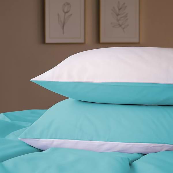 Фото - Комплект постельного белья MirSon Ranforce Elite White-Mint 143х210 (2200004669441)